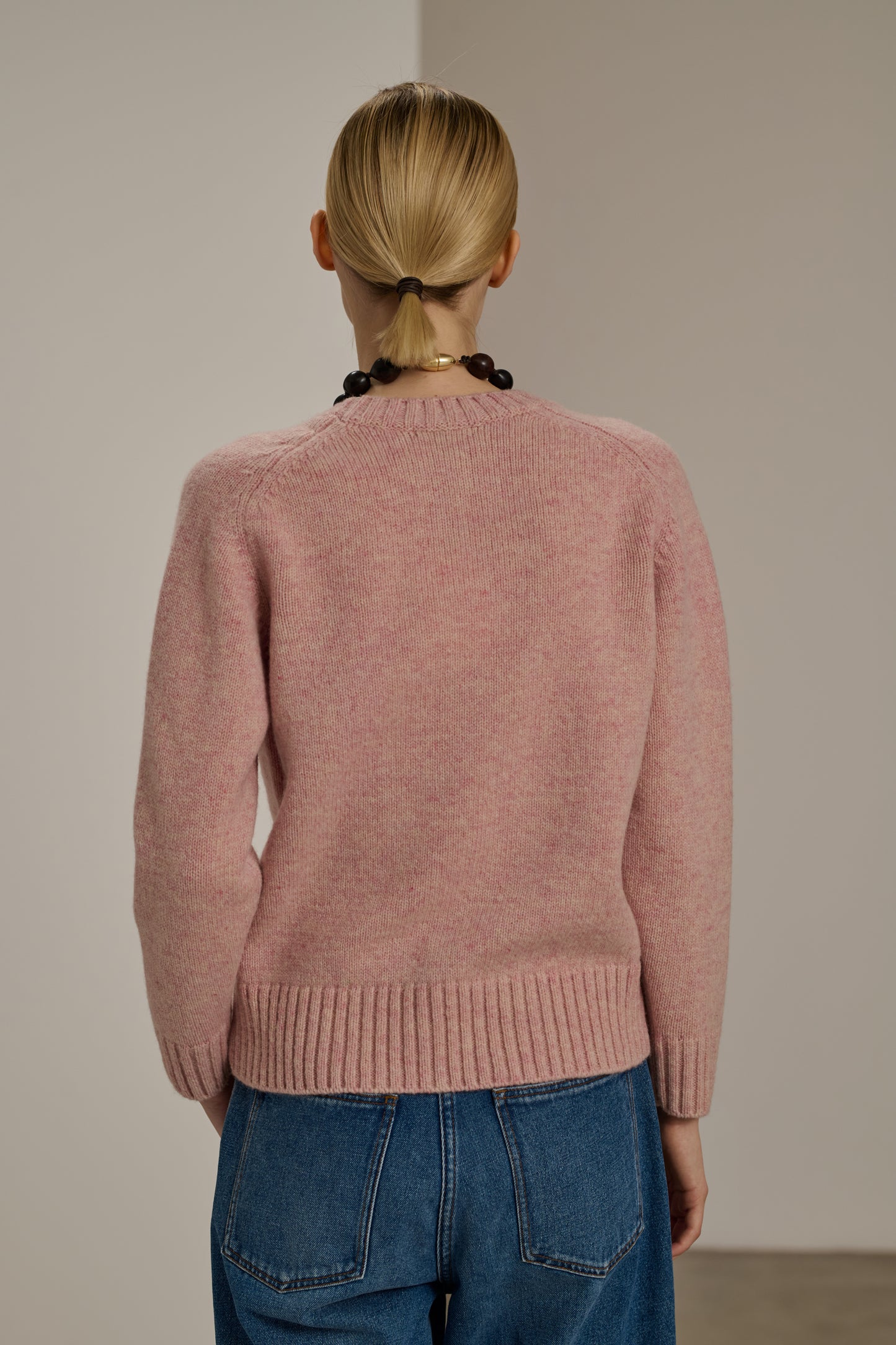 Pull Envie - Rose Pâle Chiné - Femme