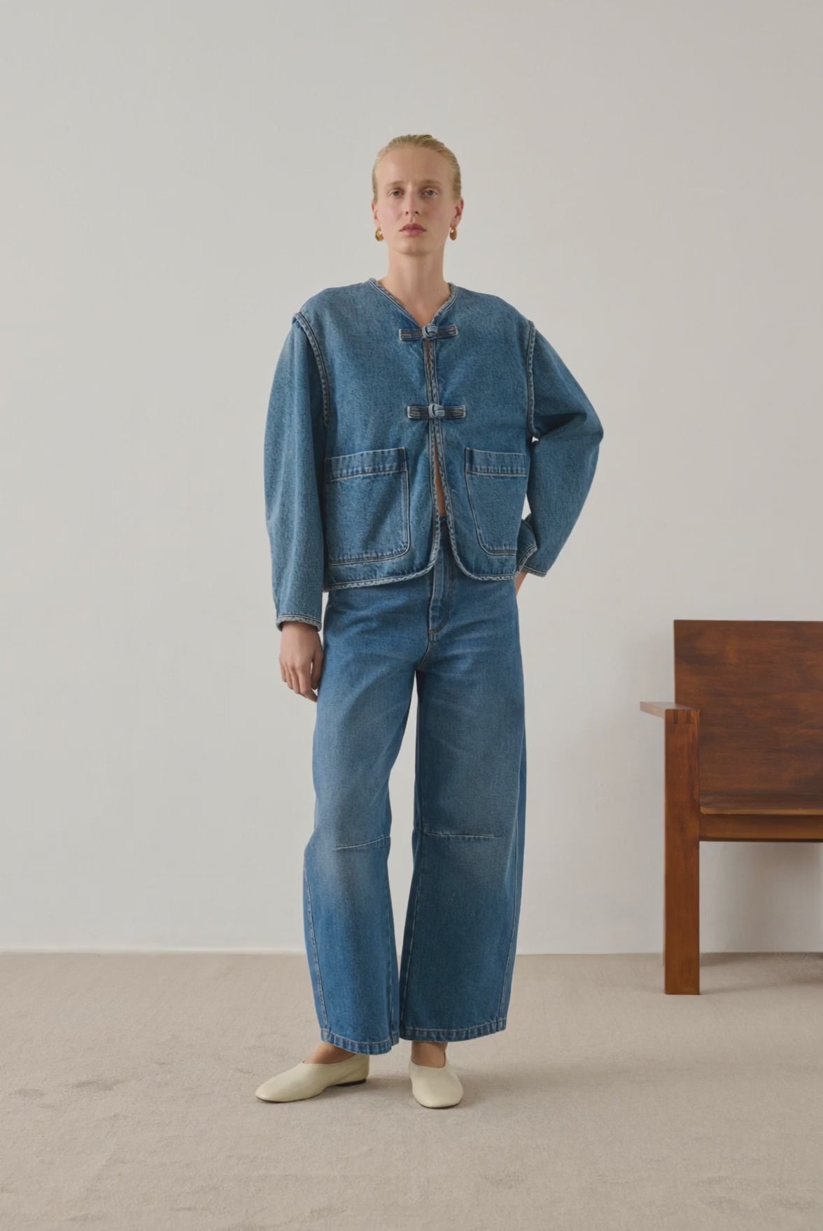 Jean Eliott - Bleu - Coton - Femme vue 6